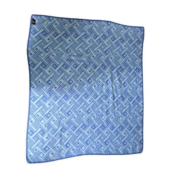LN Ccahuantico Peru blue patturn 50% Alpaca throw blanket - Picture 1 of 5
